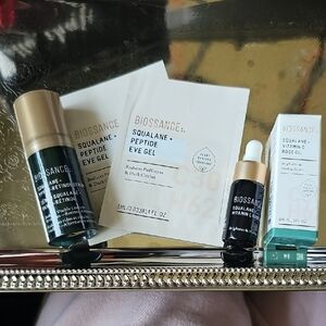 New Biossance Skincare Samples - Squalane + Peptide Phyto-Retinol Rose Oil Vit C